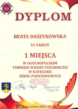 dyplom Turniej Wiedzy Poarniczej